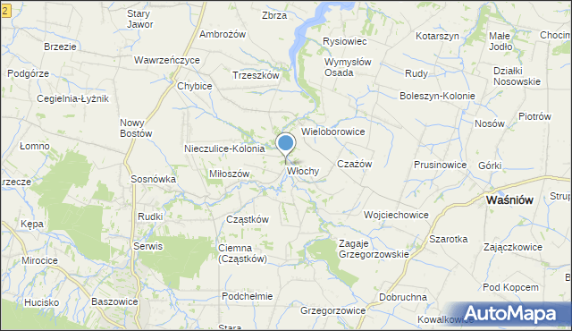 mapa Włochy, Włochy gmina Nowa Słupia na mapie Targeo